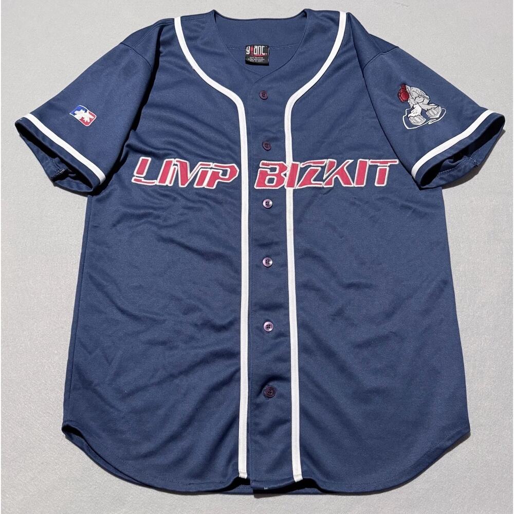 VTG Limp Bizkit Baseball Jersey Giant Tour Rock Metal Band Tee Shirt Large Y2K